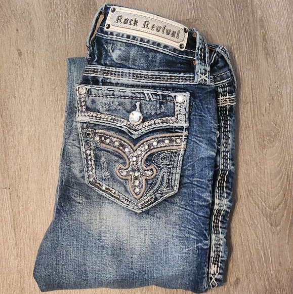 Rock Revival Midrise Boot cut jeans size 25 - Picture 1 of 5